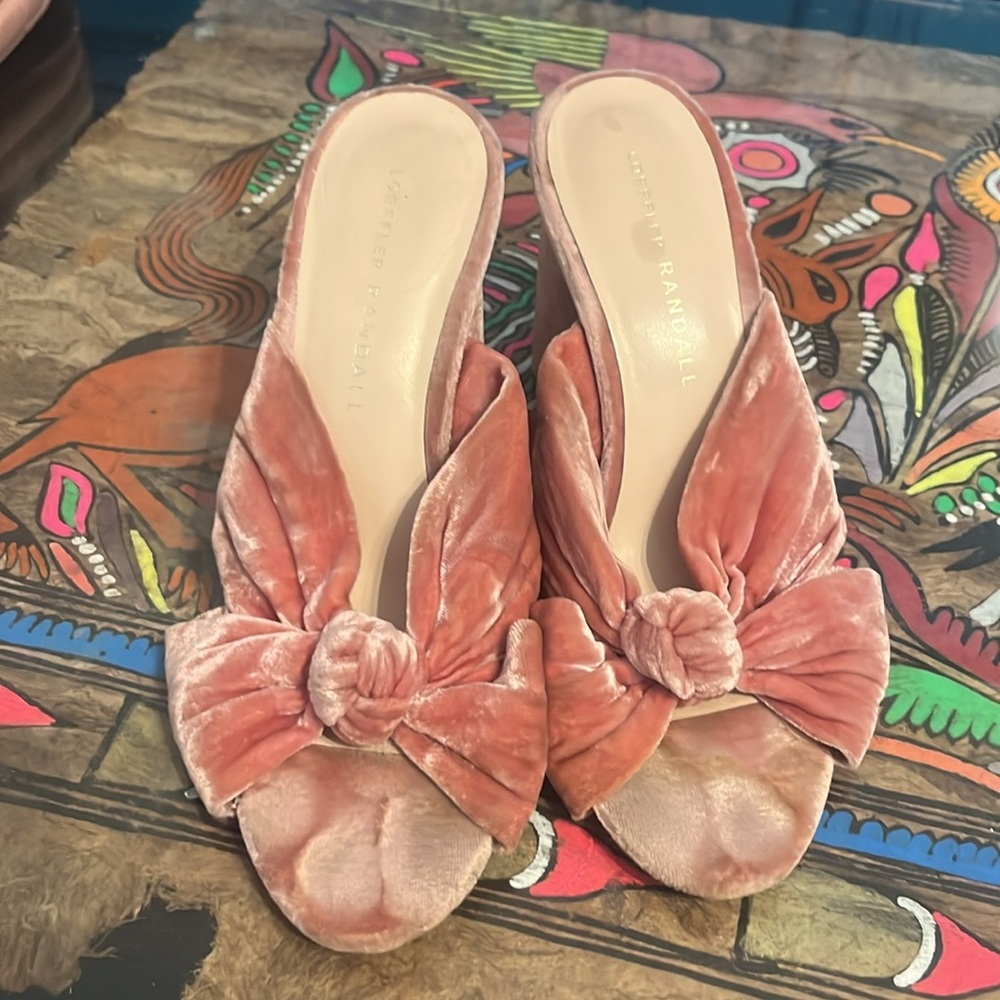Loeffler Randal Pink Velvet Knotted Corrine Heels🎉 - Picture 4 of 6